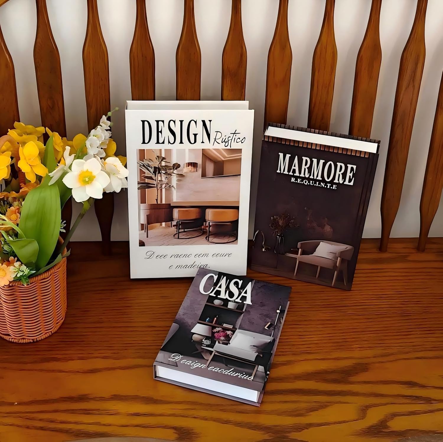 LUNETH Decorative Books for Home Decor - Set of 3 Faux Books for Coffee Table Decor, Fake Book for Decoration, Aesthetic Faux Book Storage Box for Living Room Bookshelf