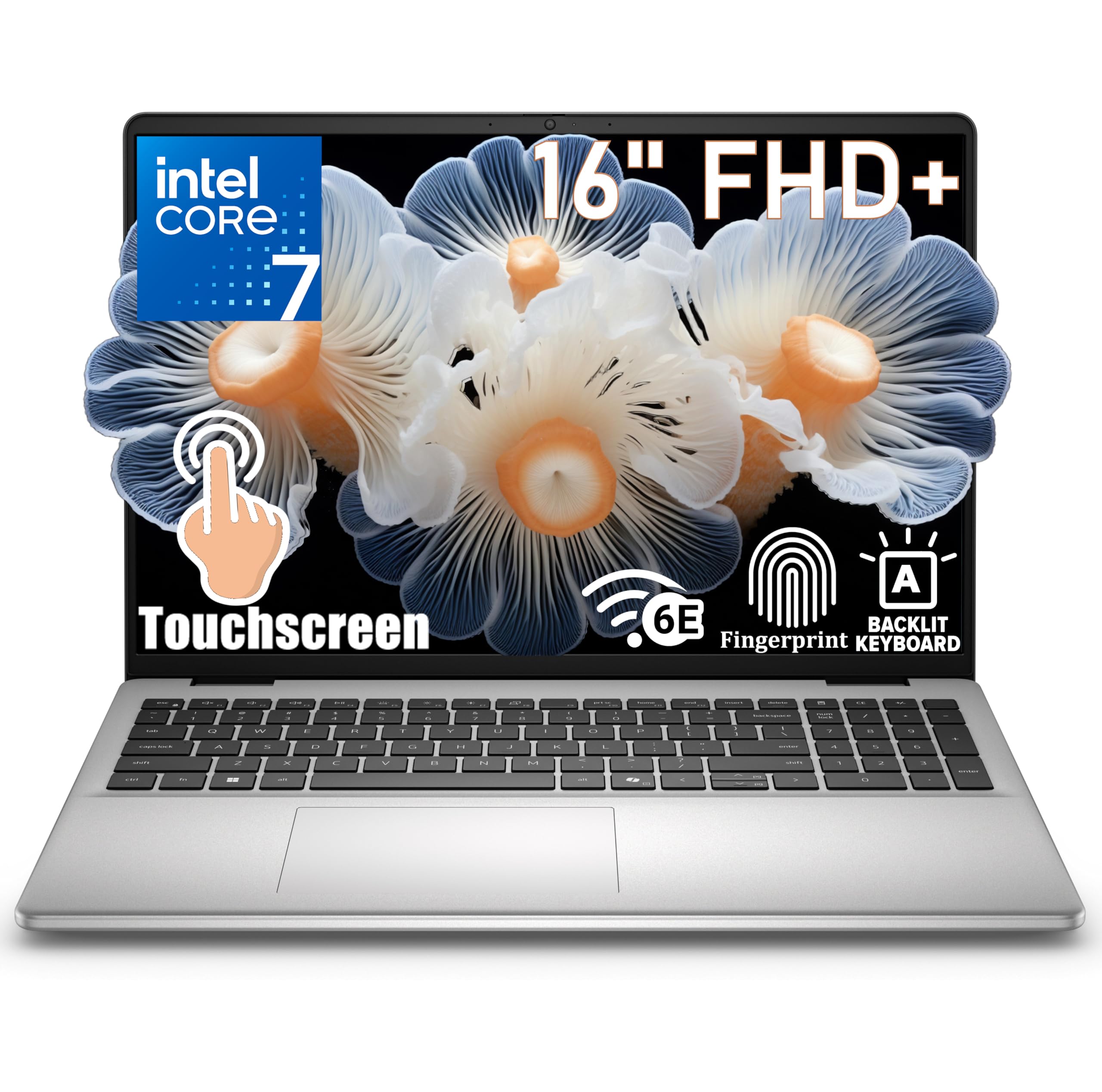 16 Touchscreen Laptop for Business & Home Student, Intel Core 7 150U Processor, AI Copilot+ PC, 32GB DDR5 RAM, 1TB PCIe SSD, WiFi 6E, Fingerprint, Backlit KB, Office 365, Windows 11 Home