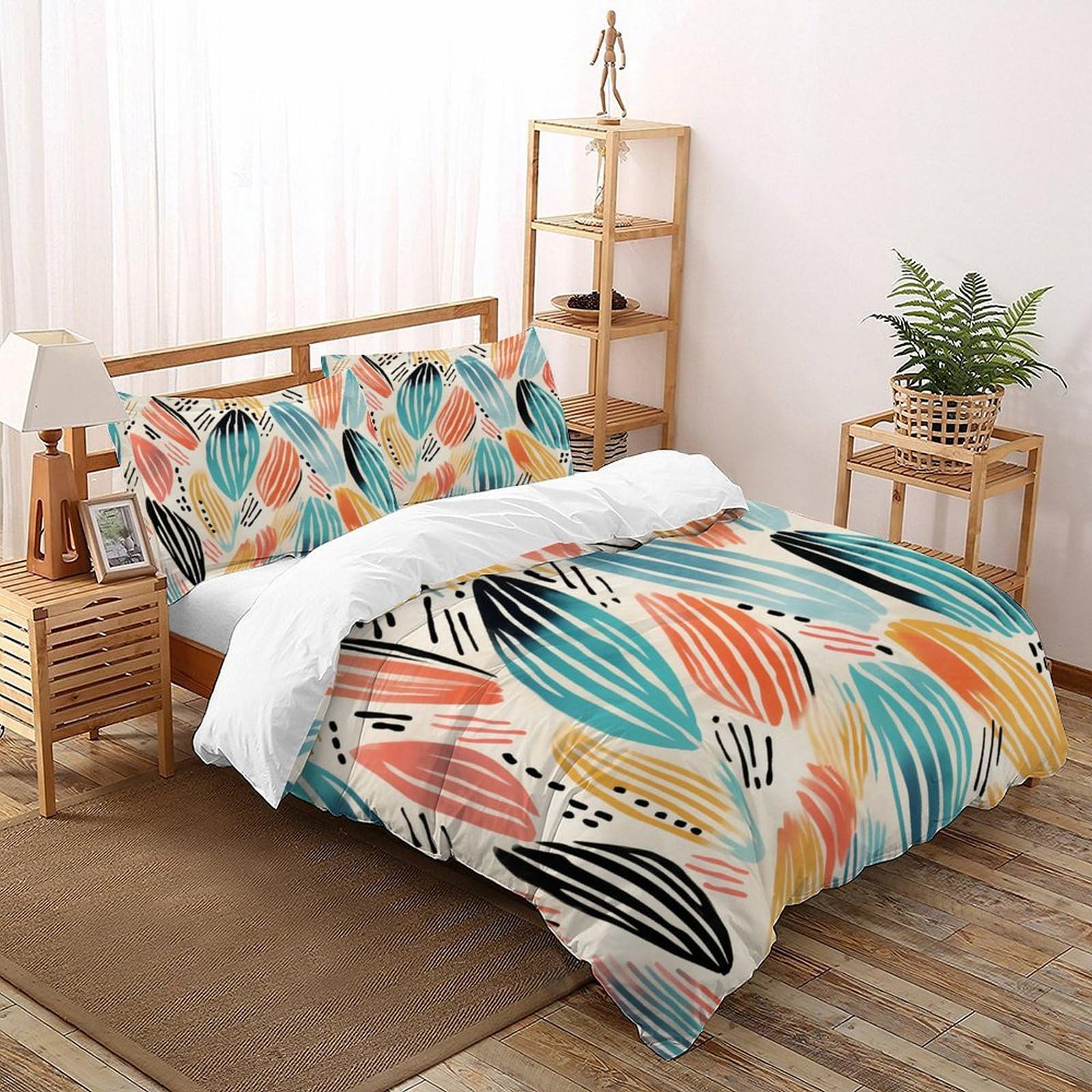 Parure de couette graffiti double 200x200 pour une chambre d'adulte au style urbain chic
