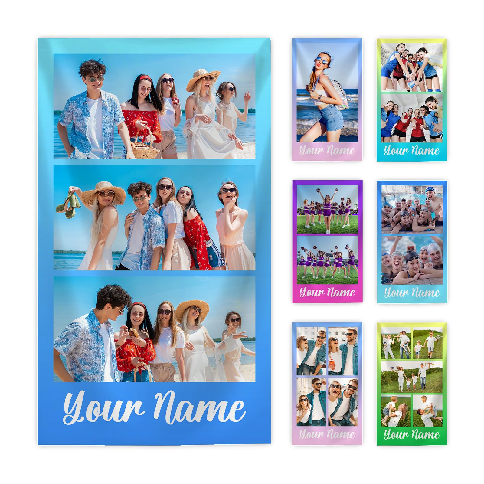 AIOMXZZ Beach Towel Personalized, 30"x60" Microfiber Towels for Kids, Adults, Personalized Photo/Name Gifts Ideas for Girls, Boys, Friends, Beach