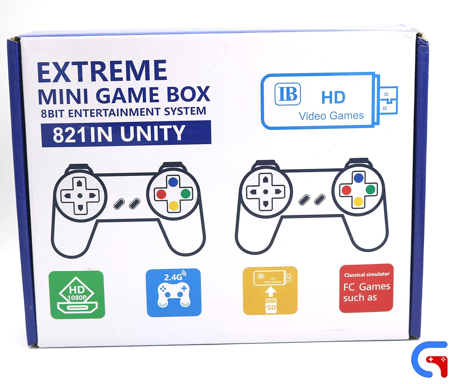 GET IN THE GAME Extreme Mini Game Box 8bit Retro Video Game Built in