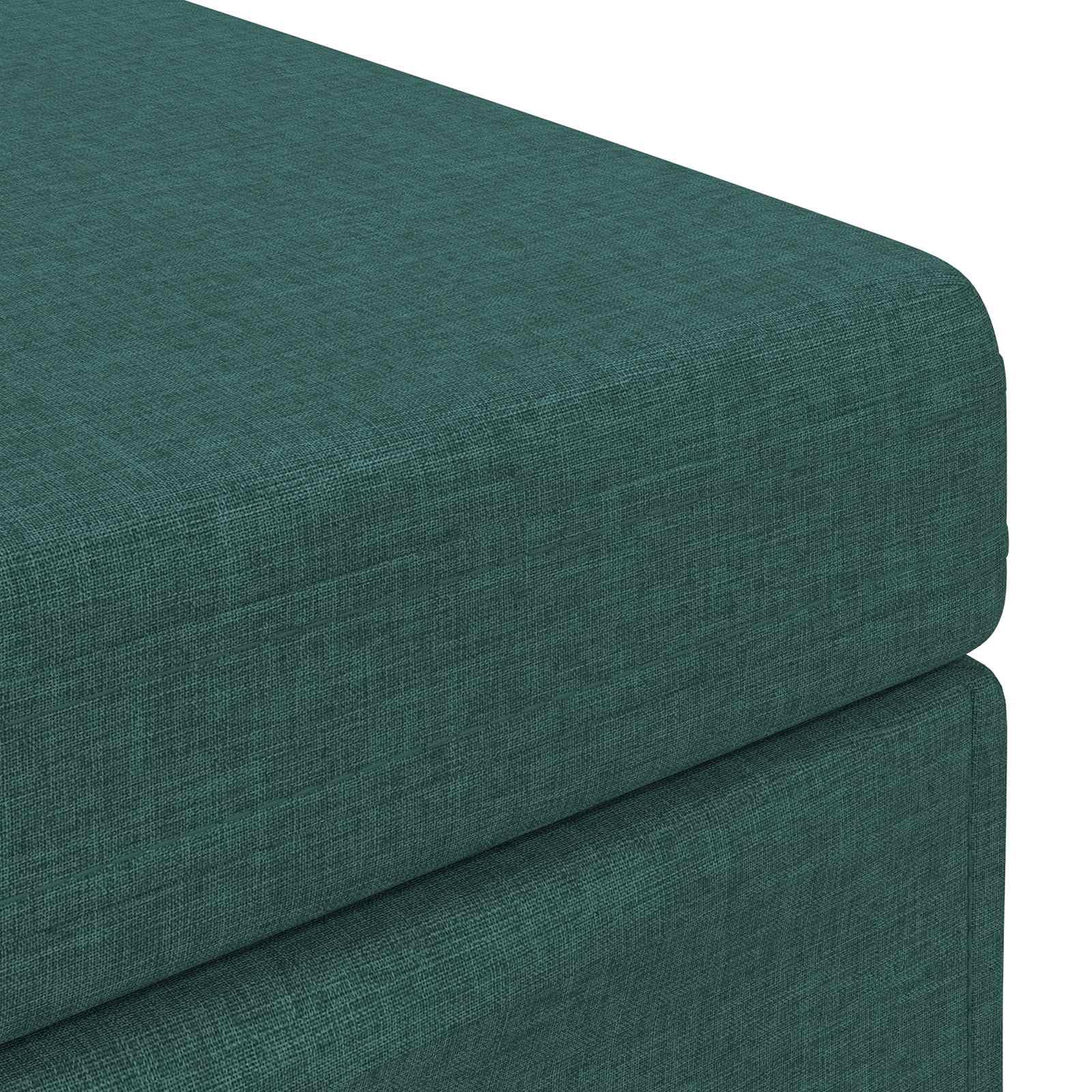 vidaXL Halka Ciemna zieleń Tkanina i drewno inżynieryjne, Nowoczesny, trwały, kompaktowy stołek do kuchni, stylowy design, wygodne siedzenie, minimalistyczne meble