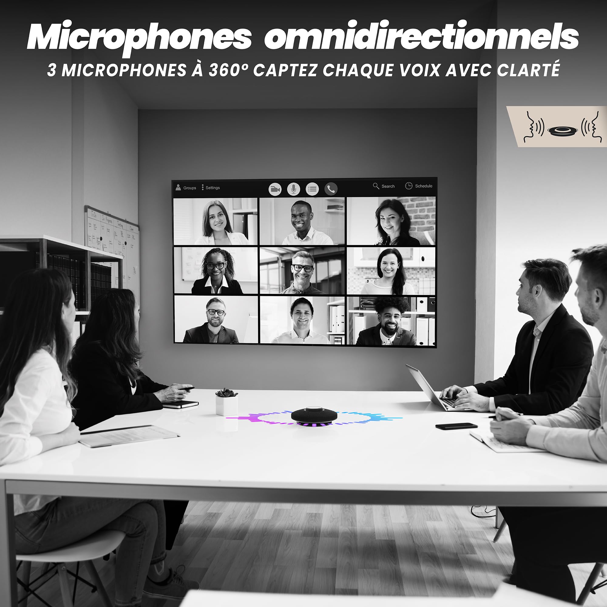 T'nB - Enceinte de Conférence Bluetooth, USB-A/USB-C Professionnelle