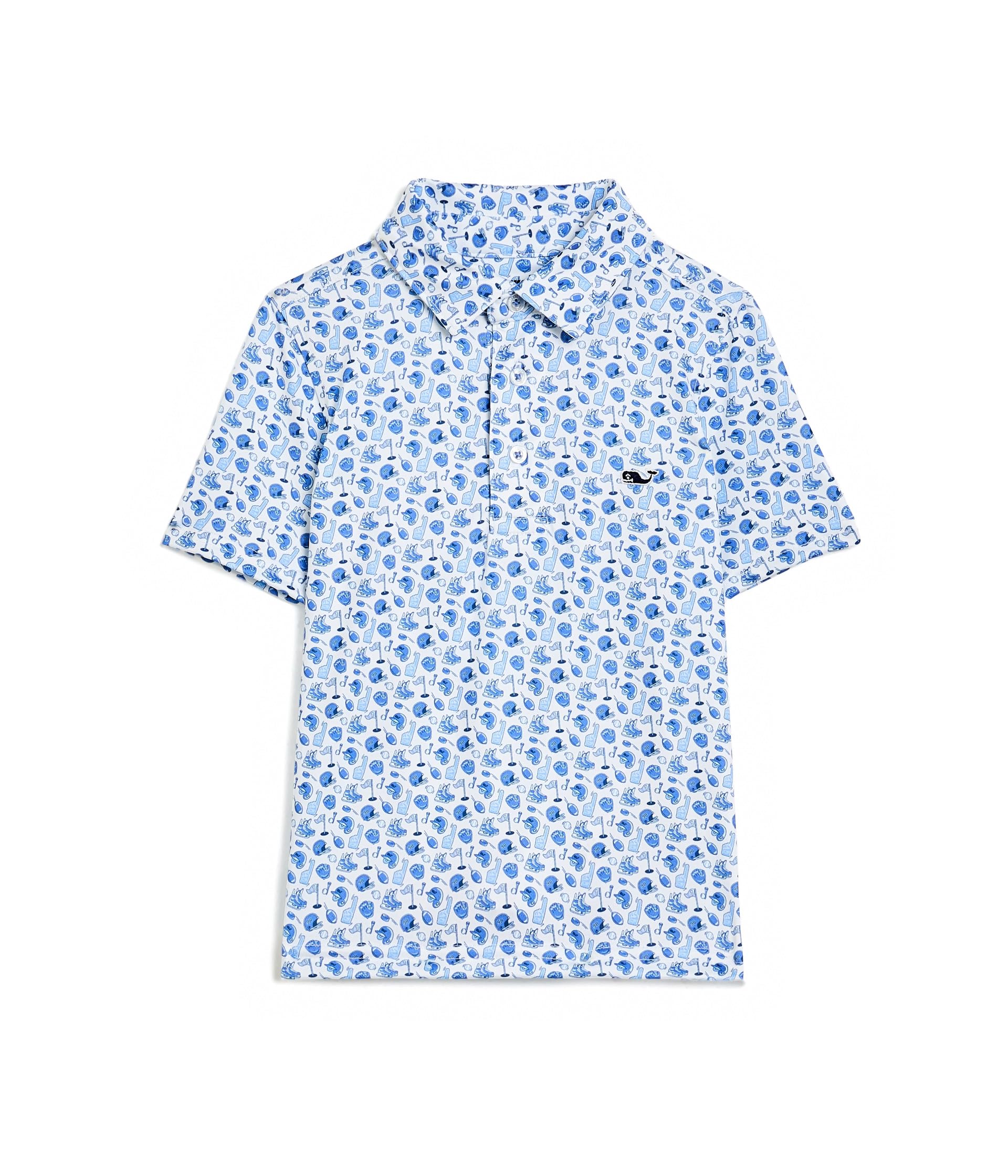 Vineyard Vines Boys' Printed Sankaty Polo