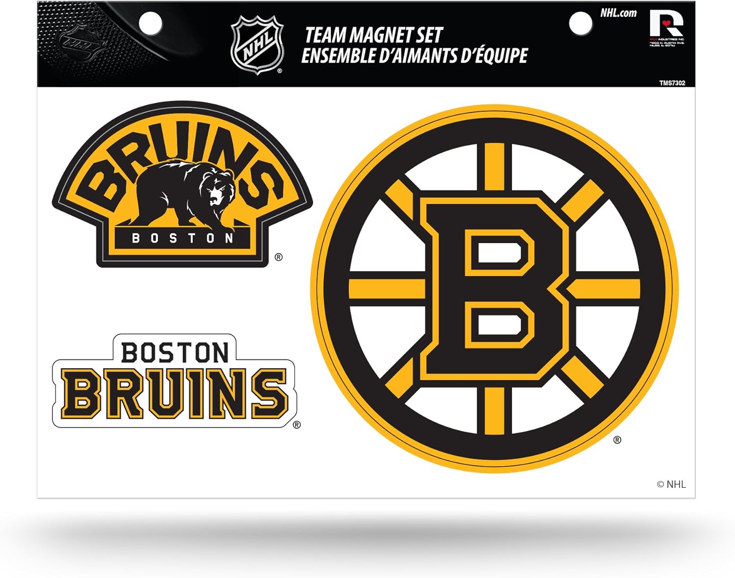 Rico Industries NHL Boston Bruins Die Cut Team Magnet Set Sheet , 8.5 x 11" : Sports & Outdoors
