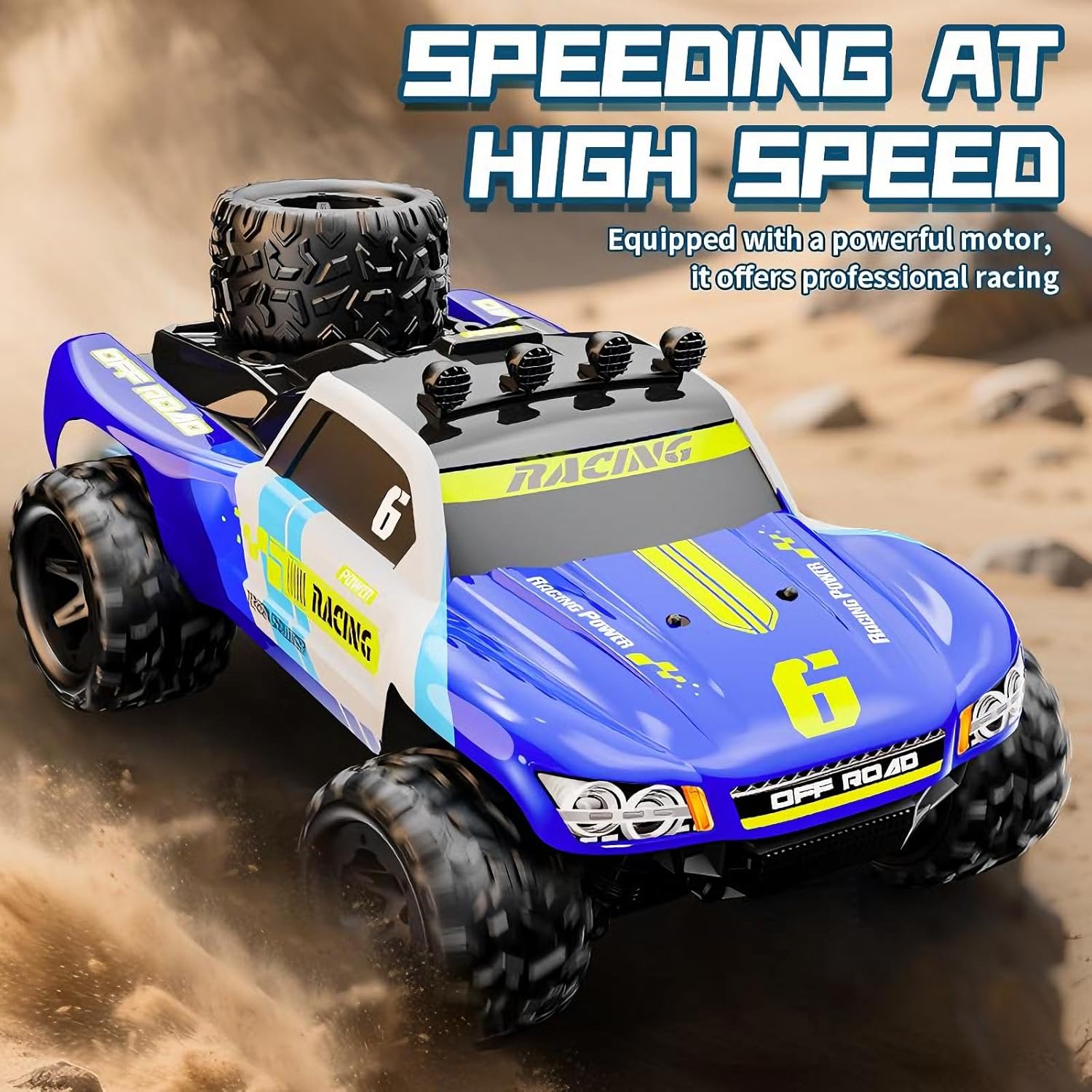1:18 RC Cars, High Speed Fast 40+ KPH RC Drift Car, 4x4 Offroad Rock Crawler Remote Control Truck for Adults 380 Carbon Brush High-Speed Motor, All Terrains Vehicle for Adults & Boys Gifts