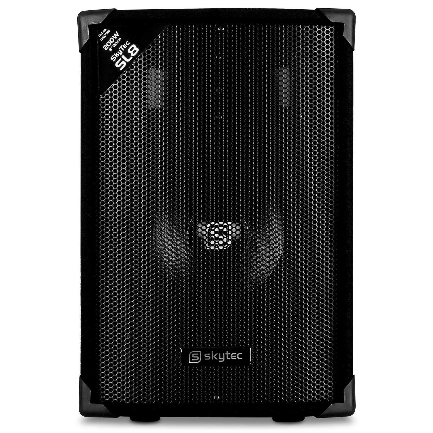 SkyTec SL8 Coppia di scatole passive 8" Woofer 200 Wmax/400 W punta 2 vie Bass Reflex Piezohorn