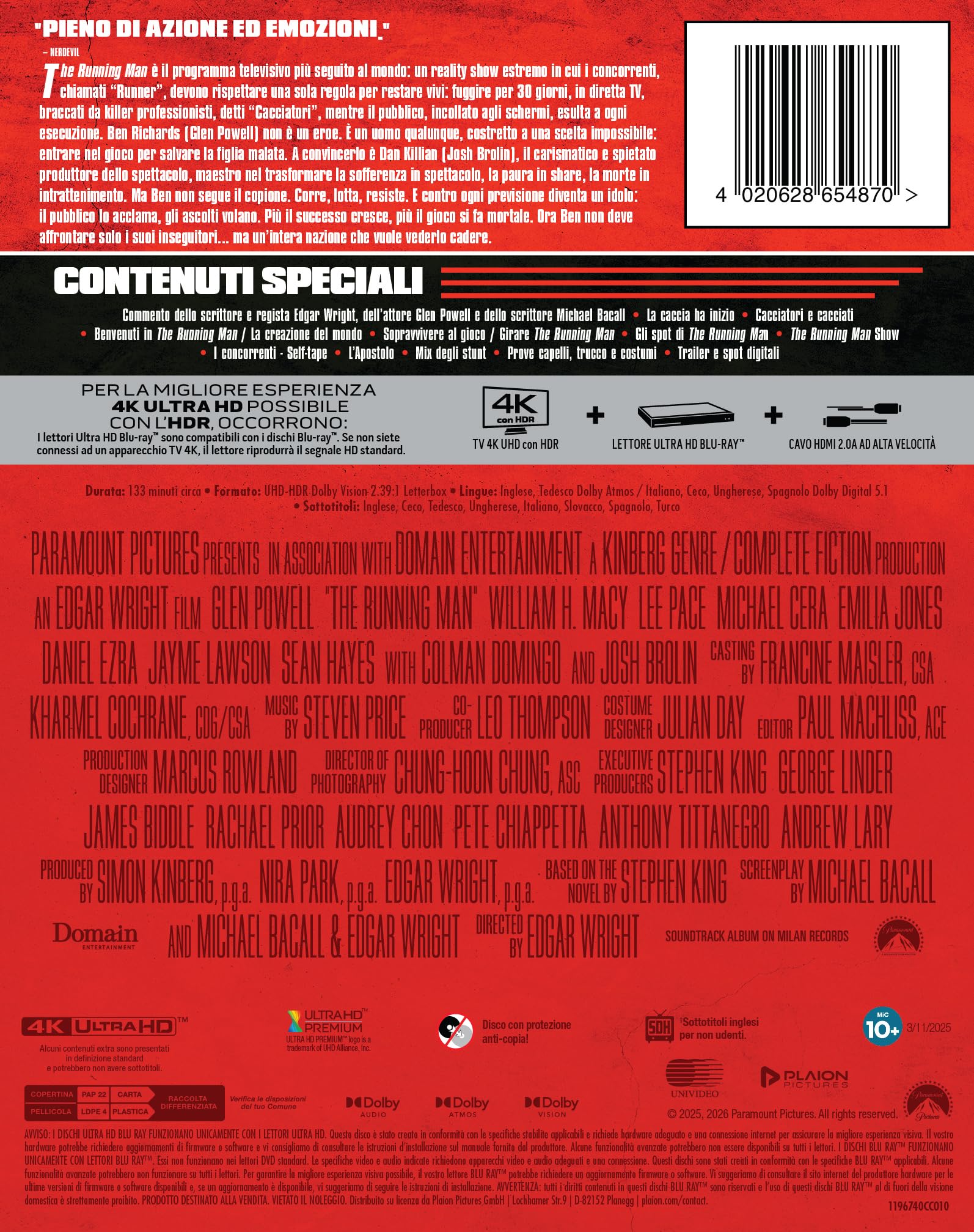 The Running Man 4K UHD)