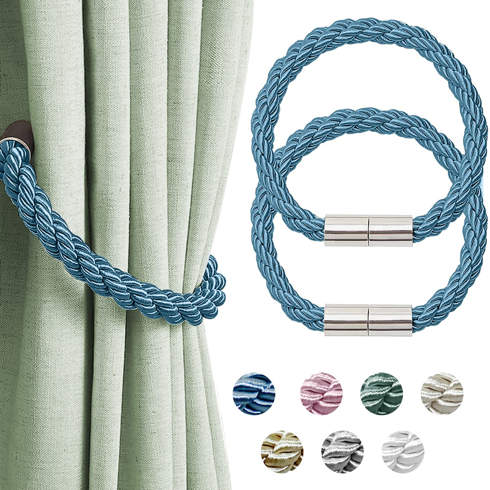 Amazon.com: VIKIMORA Curtain Tiebacks 2pcs Curtain Holdbacks Tie for ...