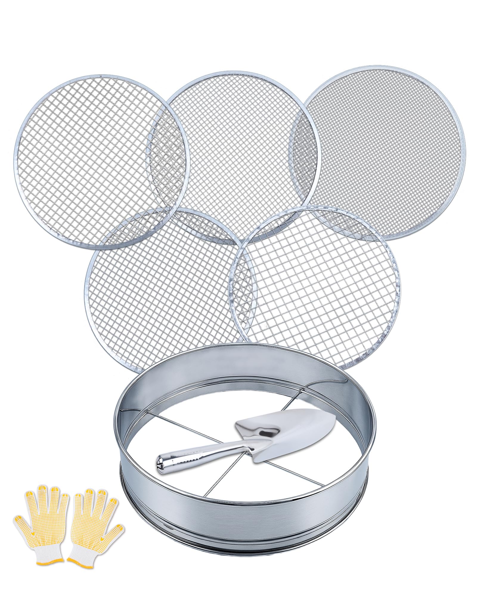 Amazon.com : HIPULX 5-in-1 Soil Sifter Set with 5 Replaceable
