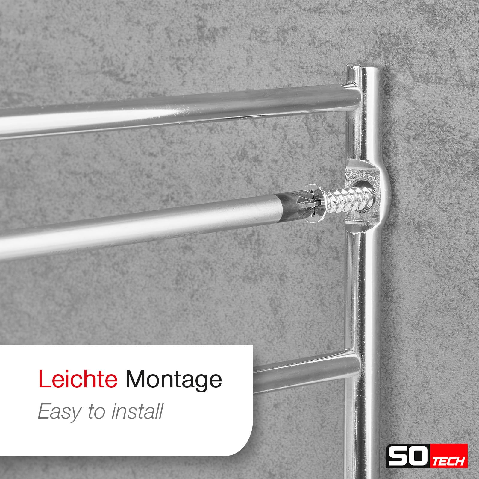 SOTECH Supporto per teglie per 4 teglie (364 x 140 x 182 mm, cromato lucido, per mobili da 600 mm di larghezza) Supporto per teglie - Organizzazione semplificata