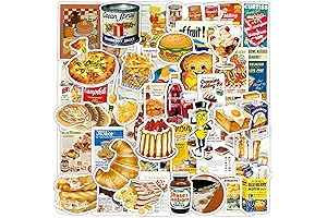 2PCS 50Pcs Food Stickers for Kid
