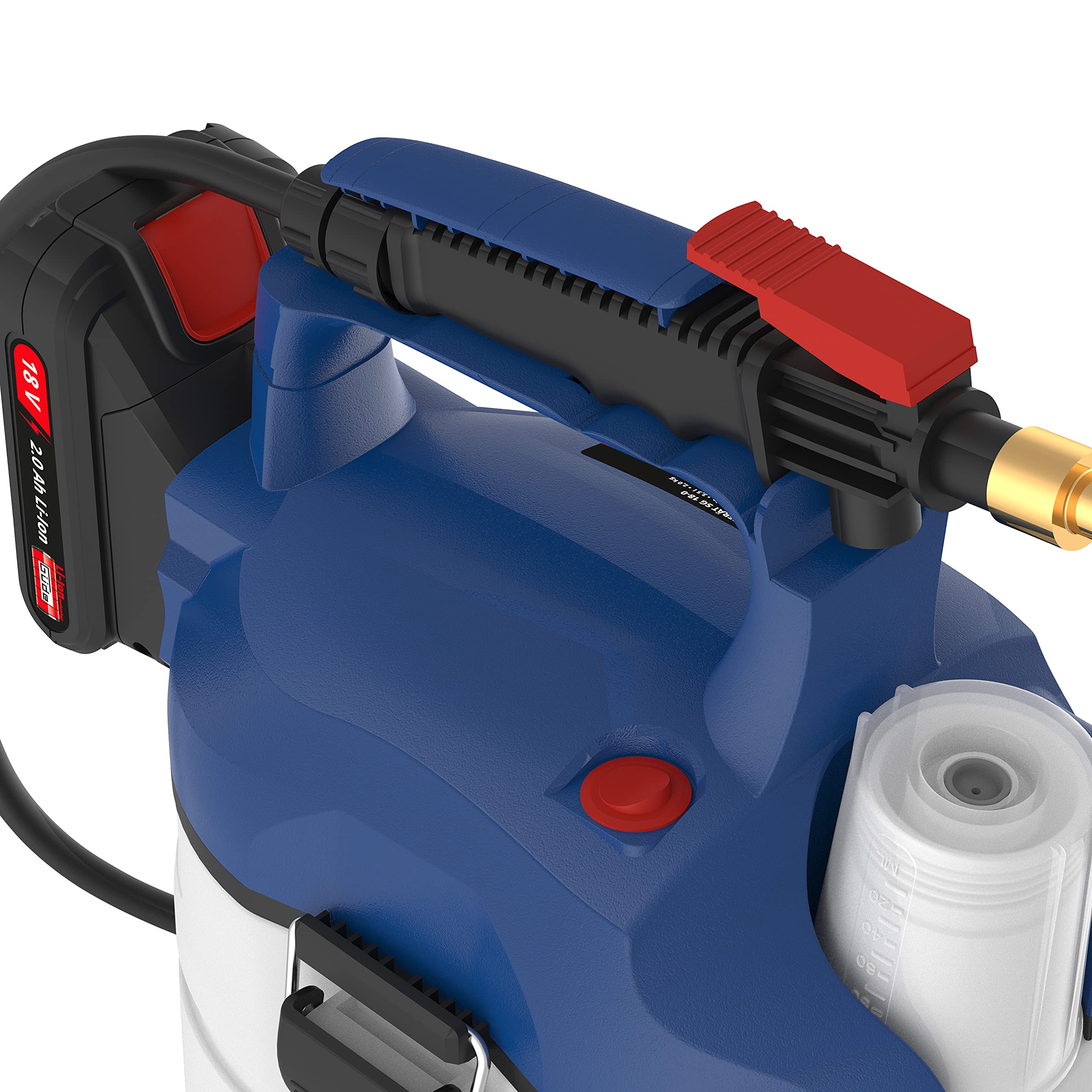 Güde SG 18-201-05 - Pulverizador de batería (serie E³ de 18 V, ion de litio, depósito de 3 l, bomba automática, caudal de 0,5 l/min, lanza telescópica de 46 a 73 cm, manguera de pulverización de 1,1 m