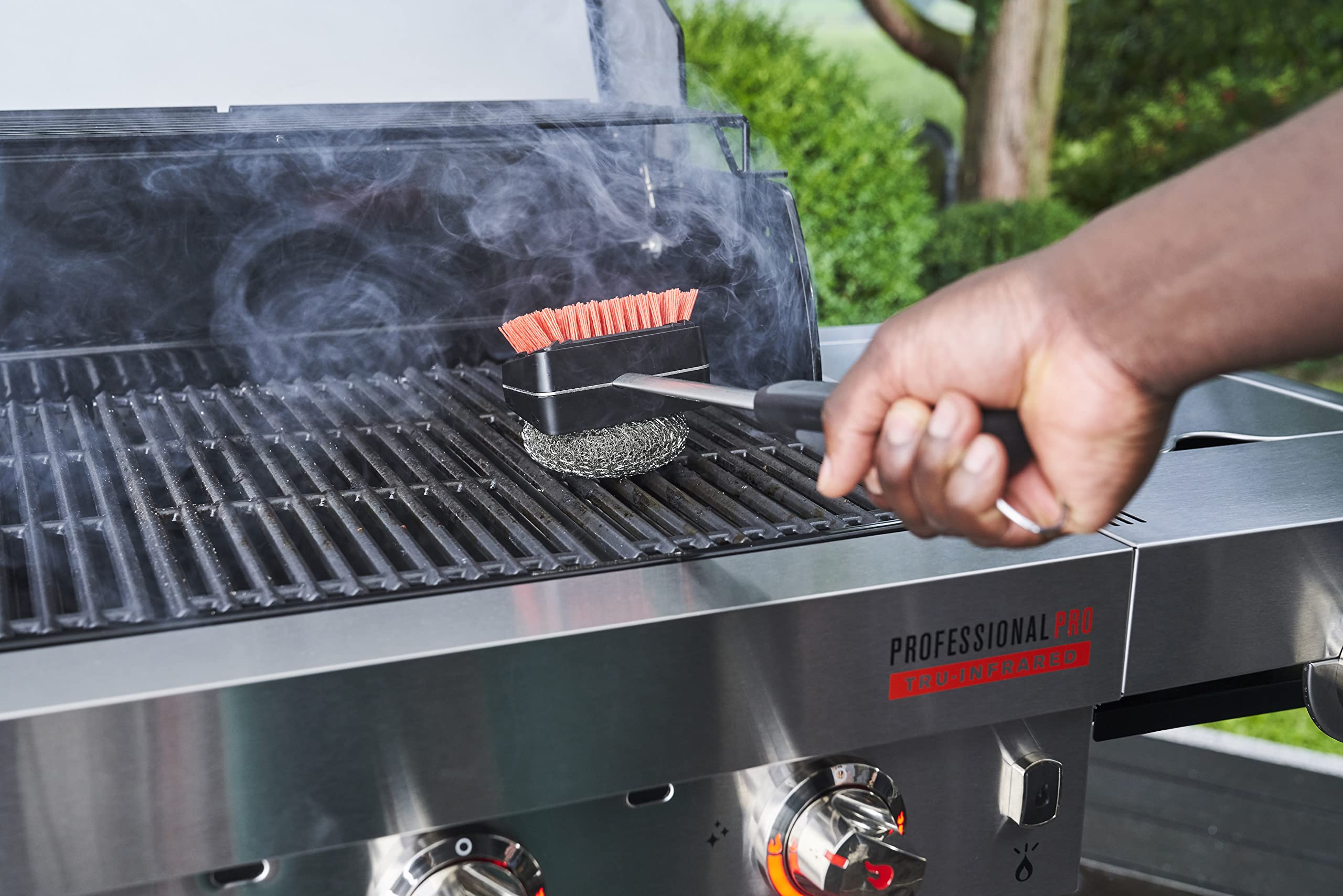 Char-Broil Hot & Cool-Clean Premium - Cepillo de Limpieza, Color Negro