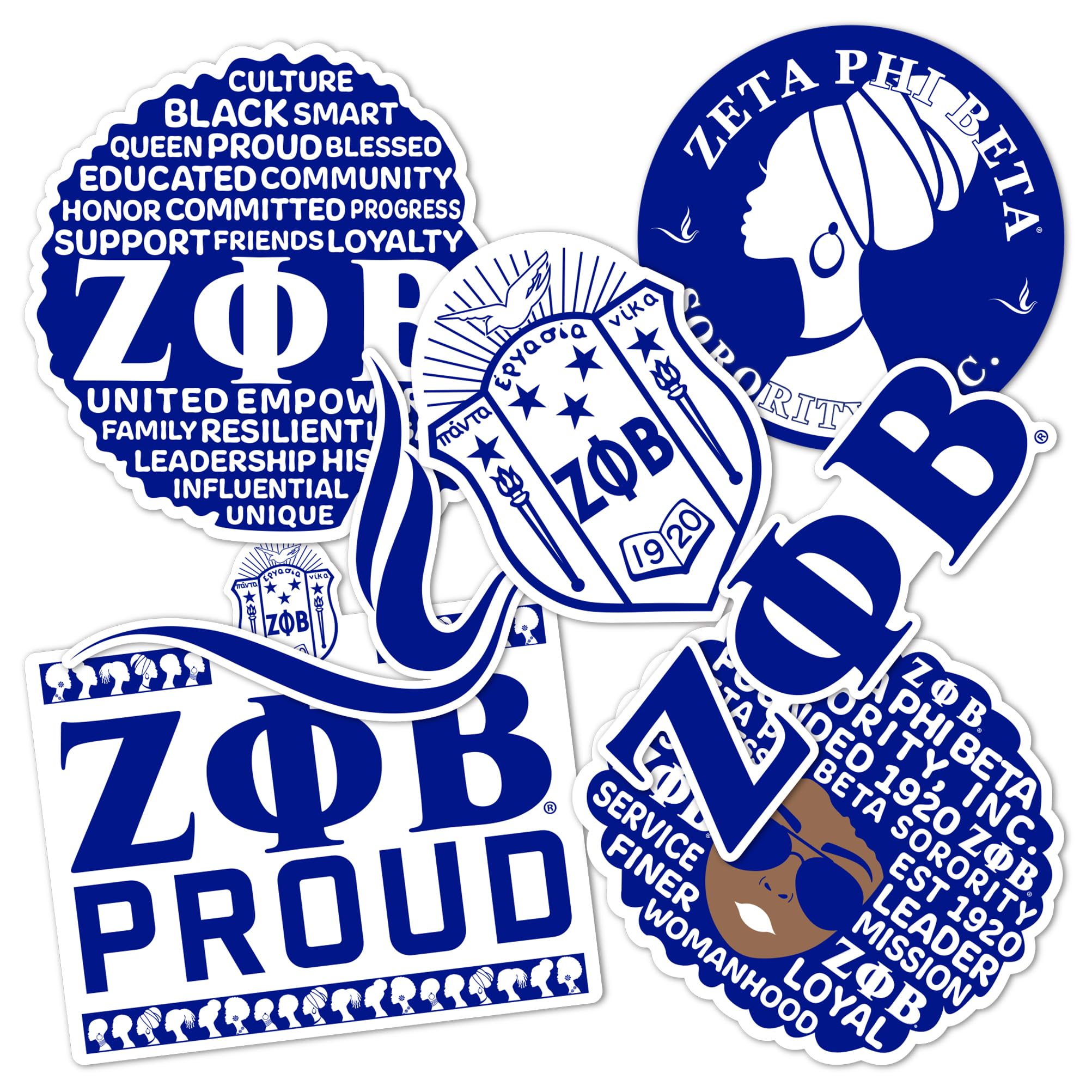 Stickers Zeta Phi Beta feuille décalcomanies voiture ZPB D9