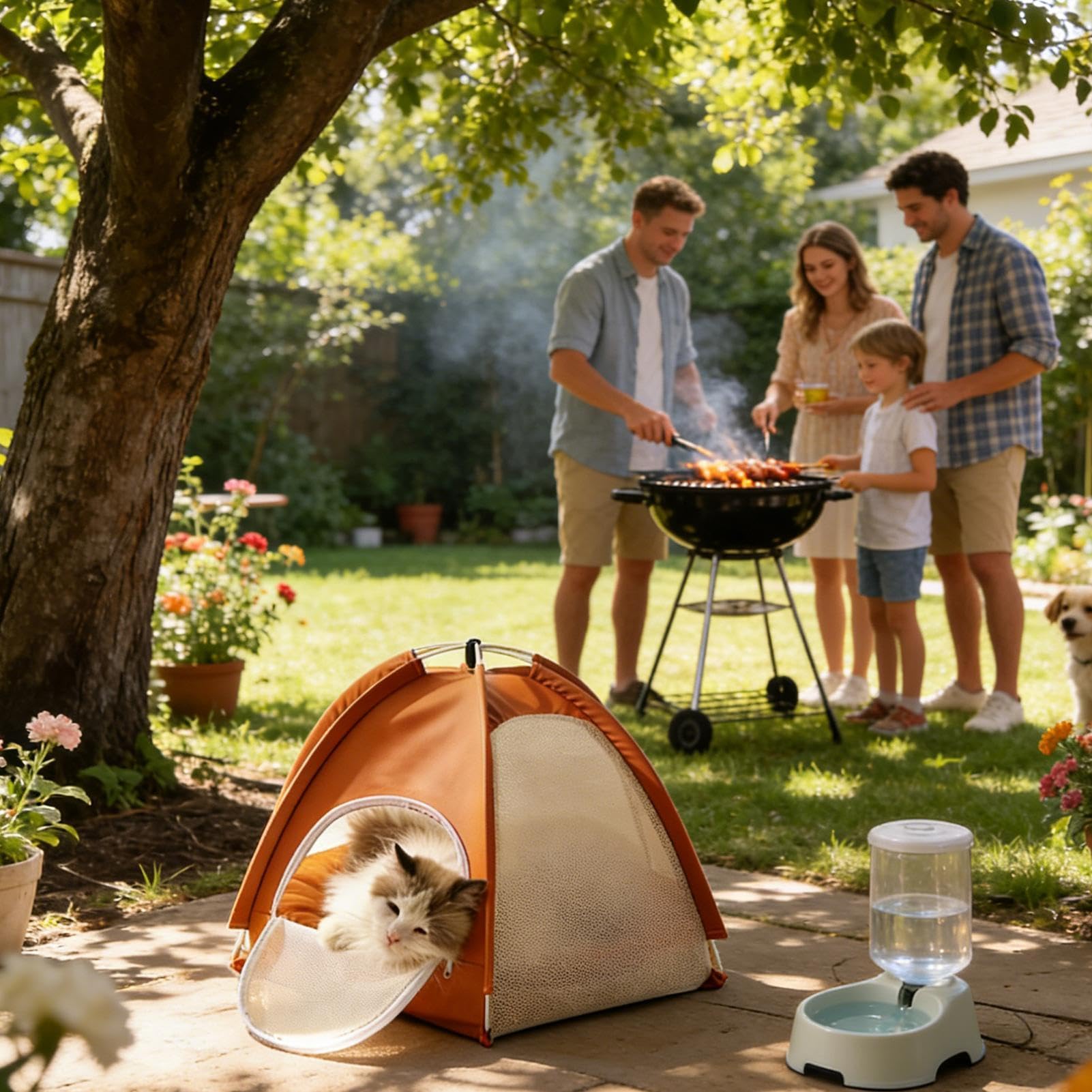 Tenda Per Gatti Grotta Pieghevole E Traspirante In Rete | Tenda Da Gatto Da Interni Con La Porta Cernierata Per l'in abitazione, soggiorno, appartamento, dormitorio, patio, balcone e