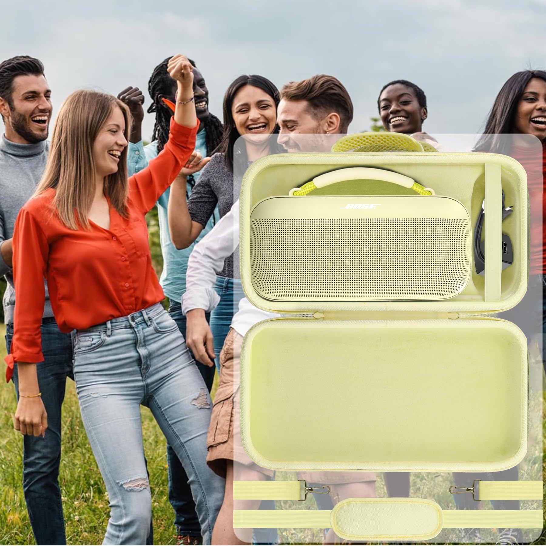 co2CREA Duro Custodia Viaggio Caso Copertina per Bose SoundLink Max Bluetooth Diffusore（solo scatola,Case Only）