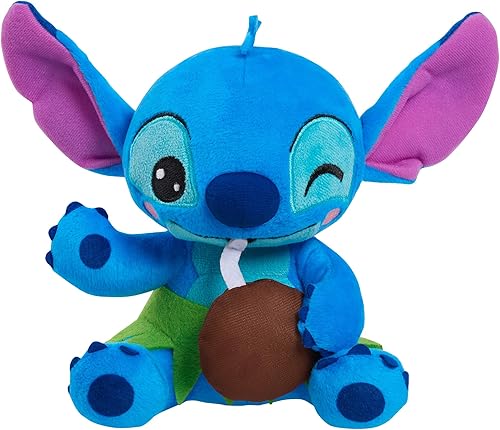 Disney Stitch - Pequeño punto de peluche y coco, animal de peluche, azul, alien, juguetes para niños a partir de 2 años Just Play