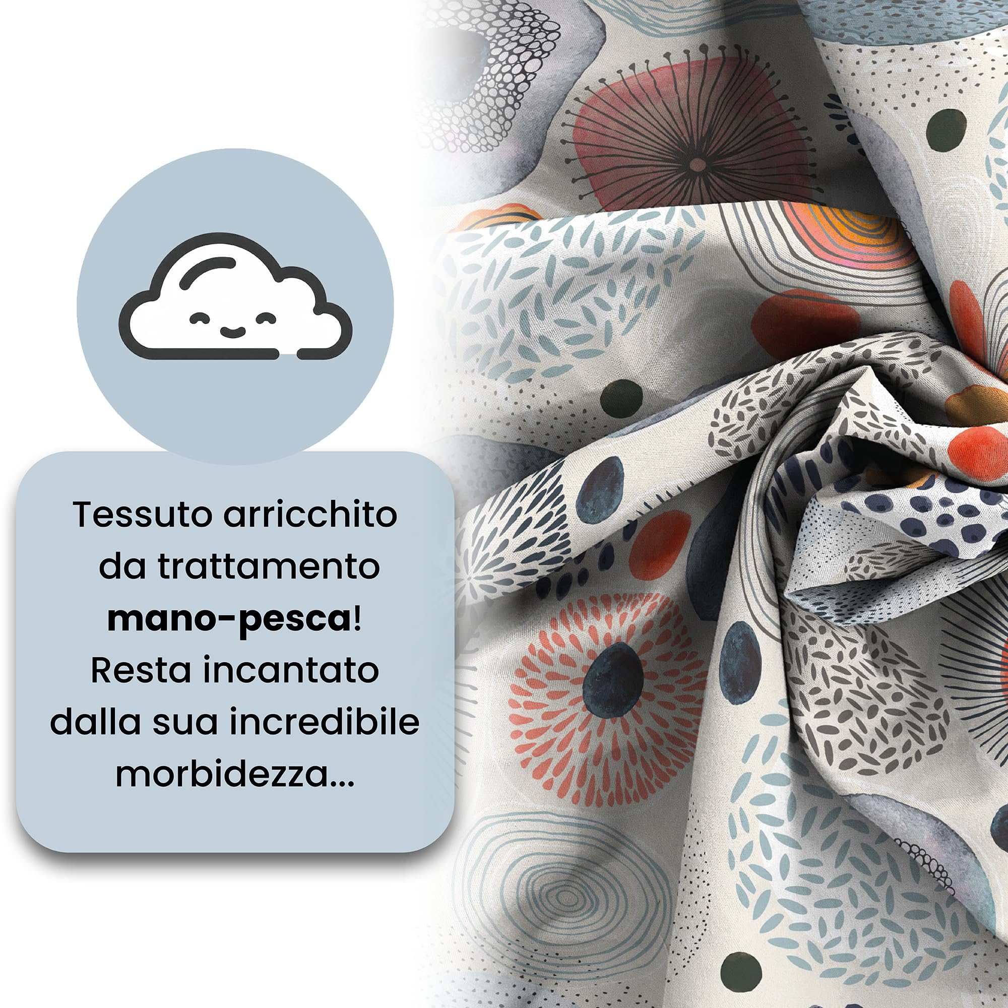 Sogni e Capricci Fantastyczna poszwa na kołdrę (Made in Italy), acquerello, pojedyncza