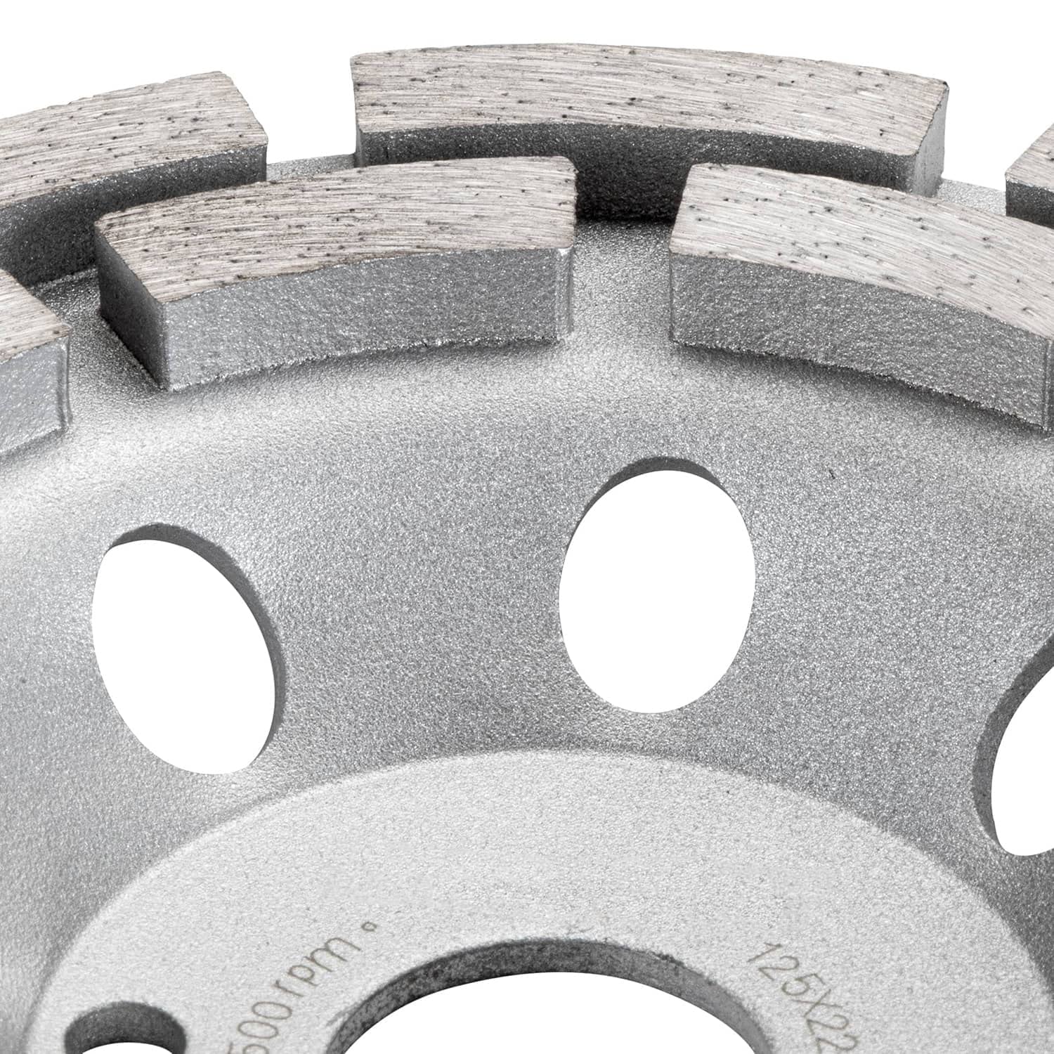 Professionelle Diamant-Topfscheibe 125 Mm Für Beton, Granit, Naturstein - 125 Mm X 22,2 Mm, Zweireihige Diamantschleifscheibe Für Effektive Oberflächenbearbeitung