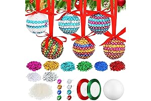 Liliful Christmas Crafts Sequin Ornaments Kit For Creative Holiday Decor