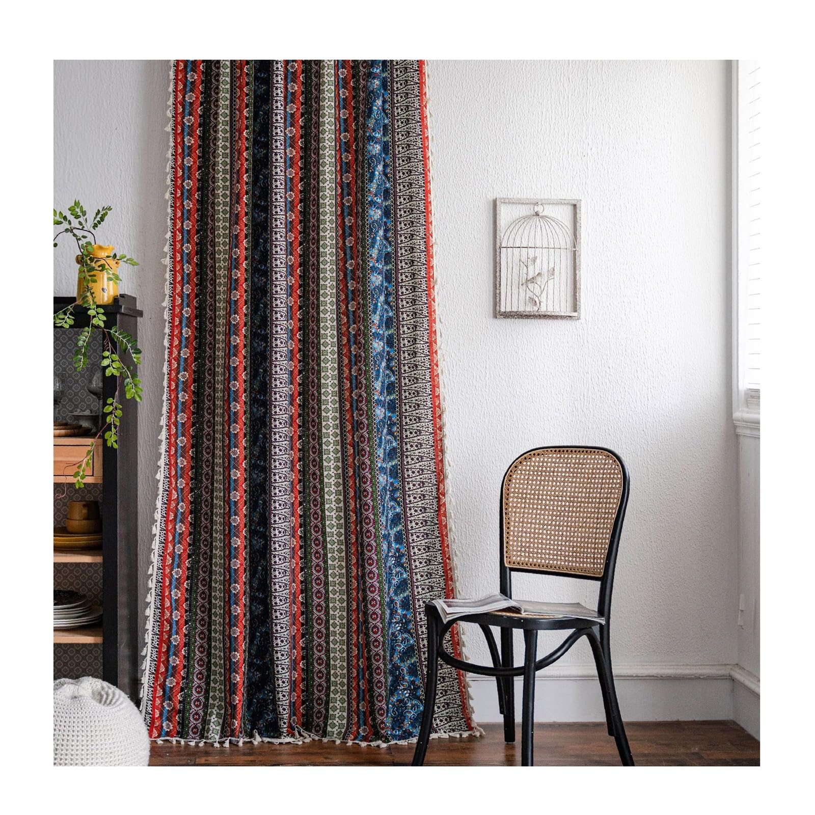 Rideaux assombrissants style champêtre pour une chambre parentale cosy