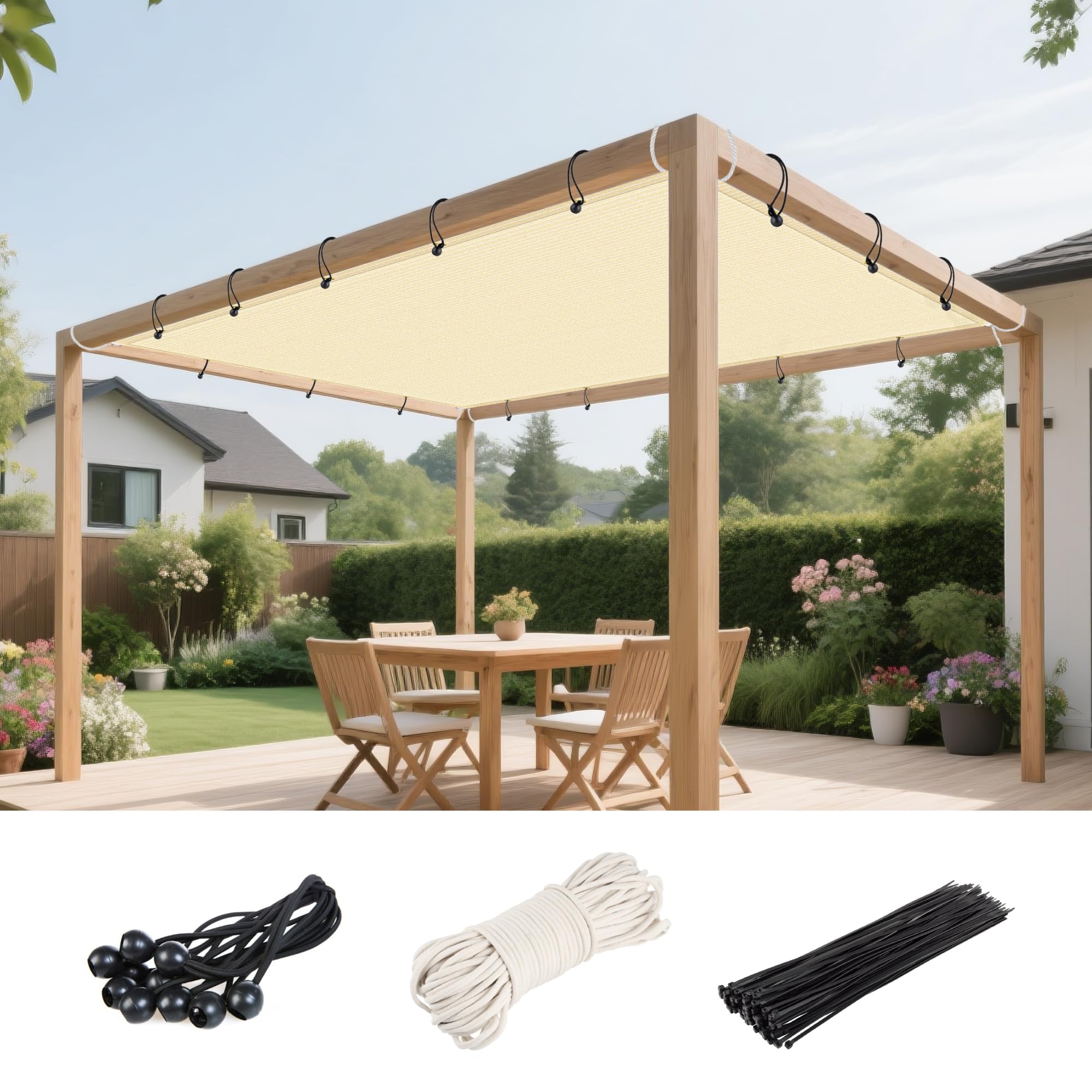 Amazon.com : Awnpro 20' x 40' Sun Shade Sail Straight Edge
