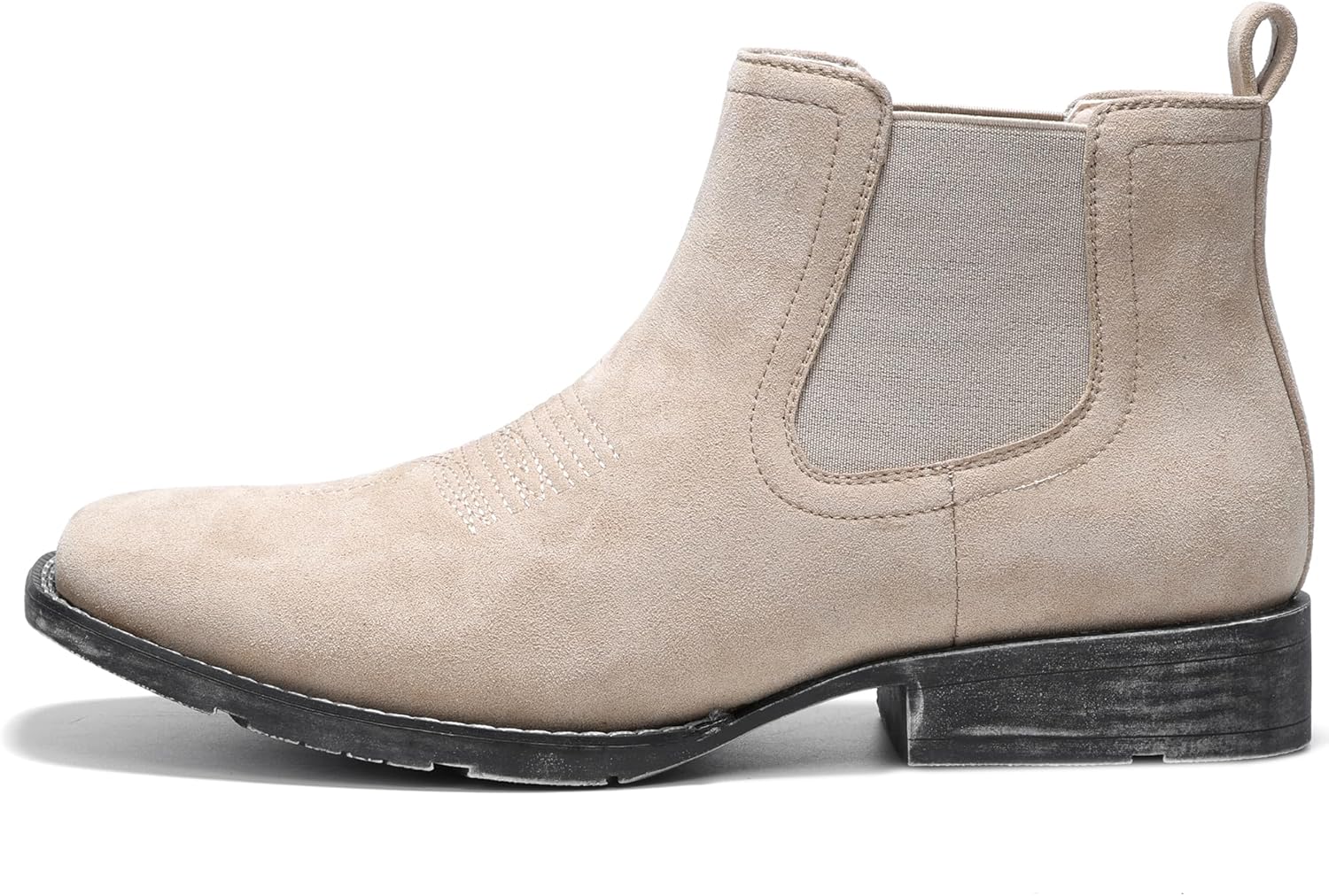 IUV Genuine Cowhide Suede Chelsea Boots For Men Western Boots Ankle Boot Casual Dress Slip On - Image 6