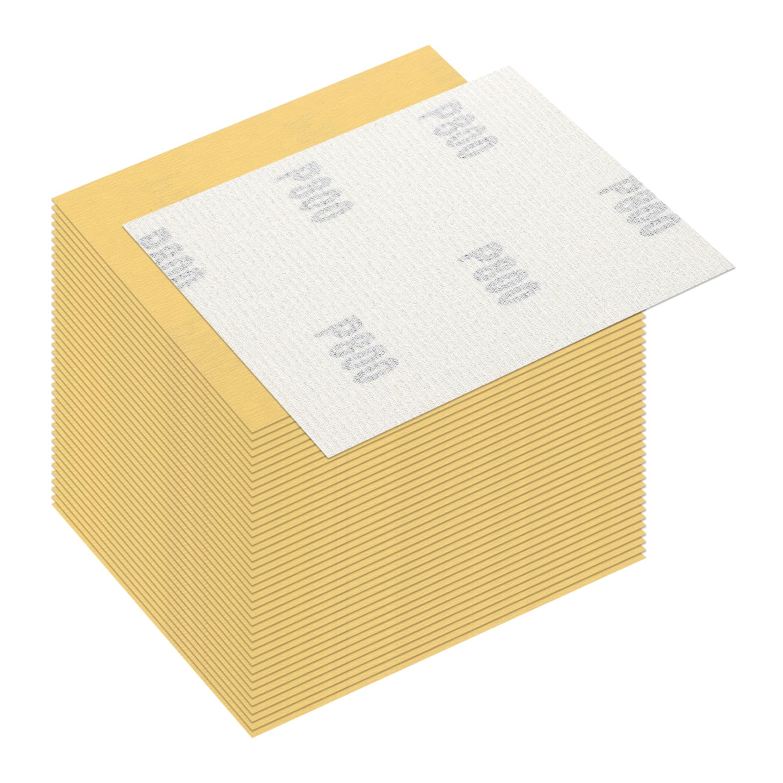 Rebower 40 Pcs 800 Grit Sandpaper, 4.5 x 5.5 Inch Sand Paper Hook and Loop Back, Alumina Abrasive Sanding Paper for Wood Drywall Metal Auto Grinding & Furniture Repair & DIY