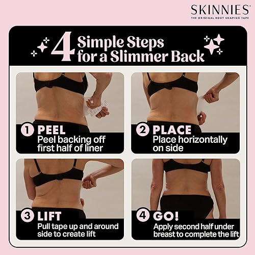 Miniatura 5 de Cinta adhesiva instantánea de elevación de espalda, patentada y fabricada en Estados Unidos, suaviza la grasa de la espalda al instante, cinta
