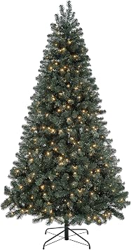 7.5ft-Christmas-Tree-Artificial-Decorations-Holiday Tree - with 1346 Branch Tips and Metal Stand for Home Office Party,Green