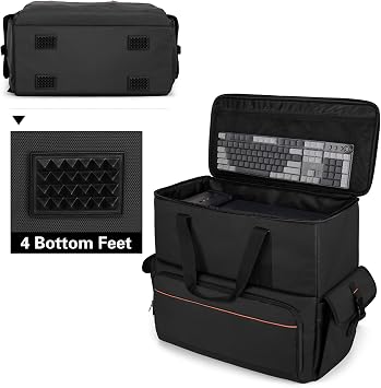 Trunab Computer Desktop Tower Carry Case for ATX/M-ATX, PC Travel Backpack | Fits Keyboard, Mouse, Cables & Earphones, Padded Protection For Desktop PC, Bag Only