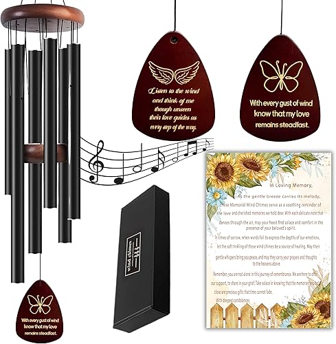 Campanillas de viento conmemorativas para la pérdida de un ser querido, campanillas de viento para exteriores, campanillas de viento de