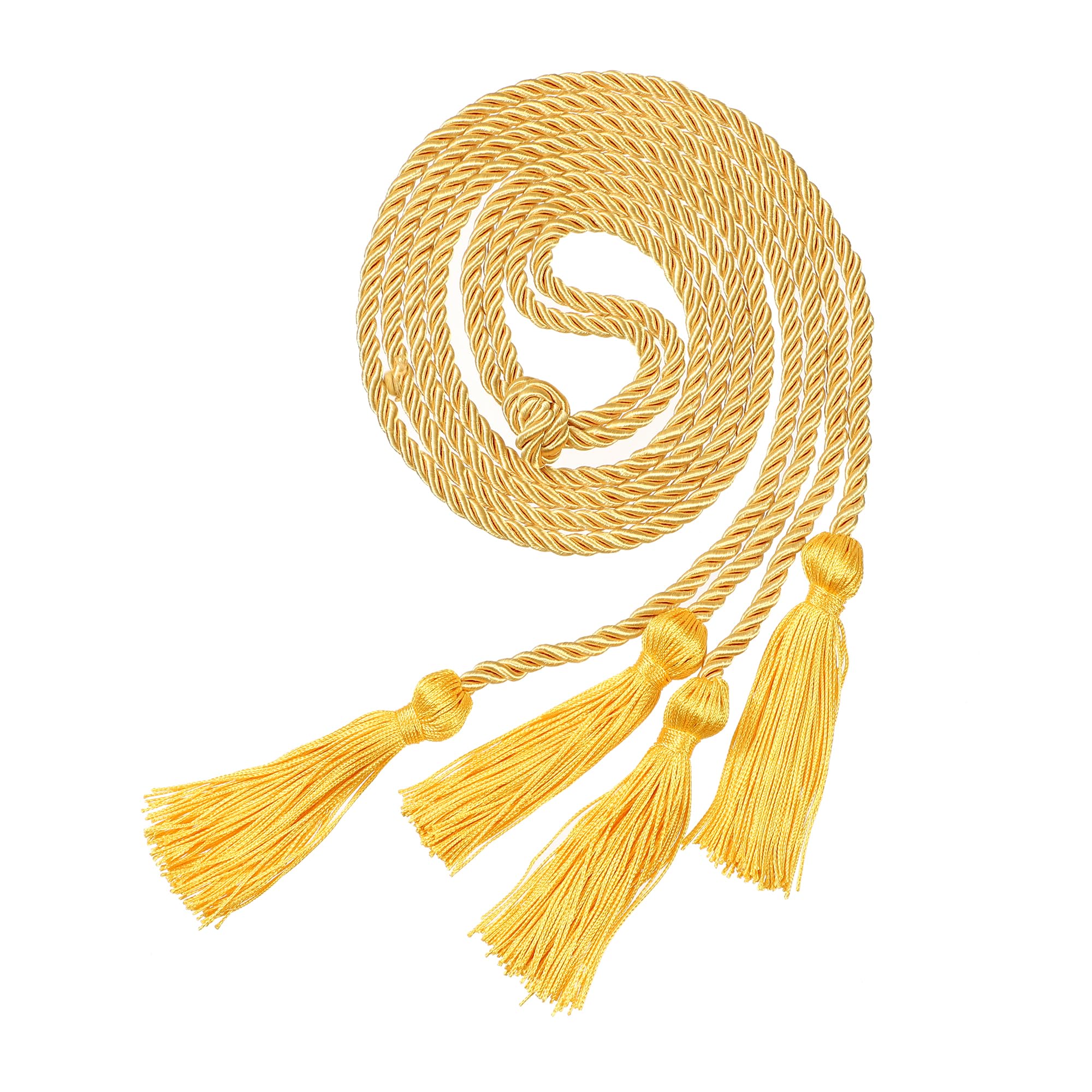 Graduation Double Honor Cords with Tassel, 68" Long (Gold)