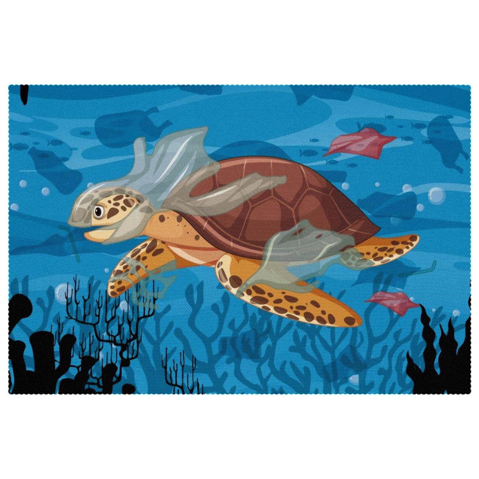 Set de table tortue de mer evosion marine lot de 6 decorations pour des moments conviviaux