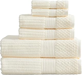 Springtree Home 100% Cotton Bath Towel Set | 6 Piece Set | Absorbent & Q...