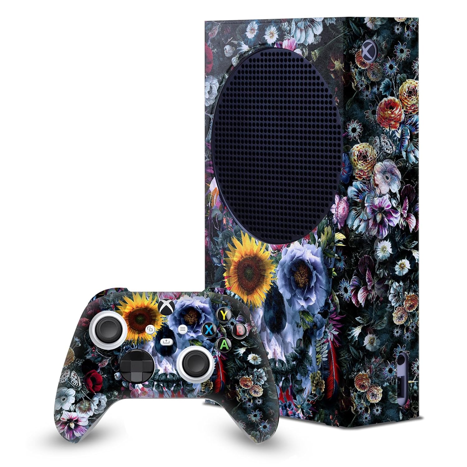 Head Case Designs Officially Licensed Riza Peker Skull Art Mix Game Console Wrap and Game Controller Skin Bundle Compatible With Xbox Series S Console & Controller Bundle
