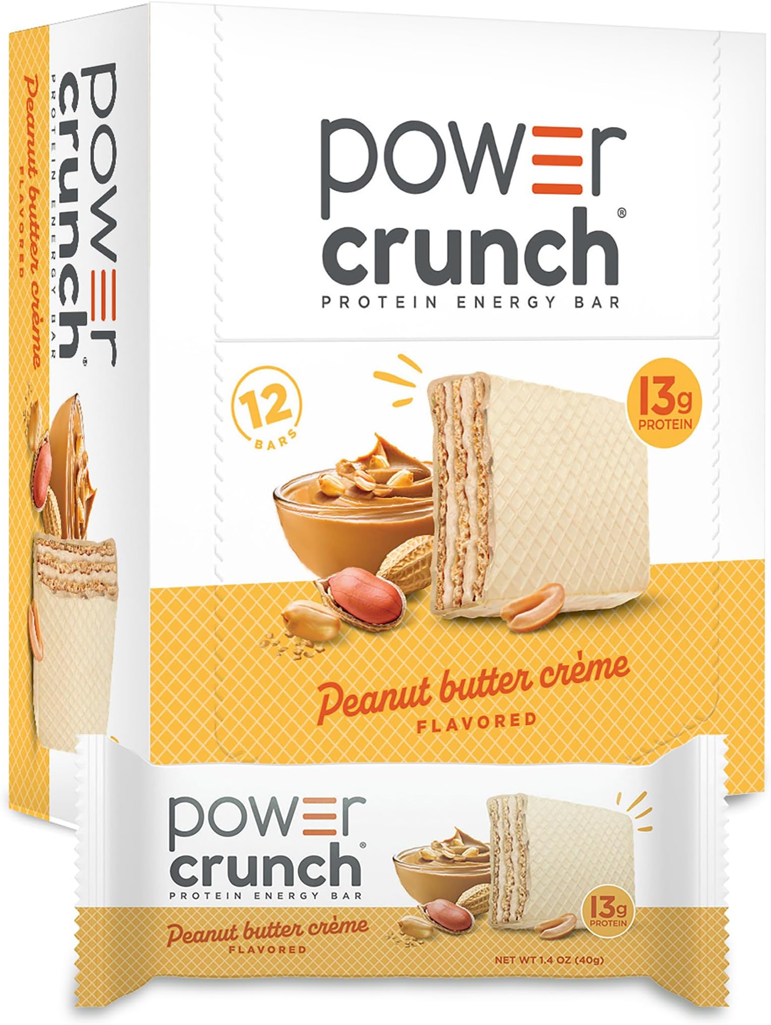 Power Crunch BioNutritional Bars Peanut Butter Creme 16.8 Ounce (12 Count) Peanut Butter Creme - 12 Ea