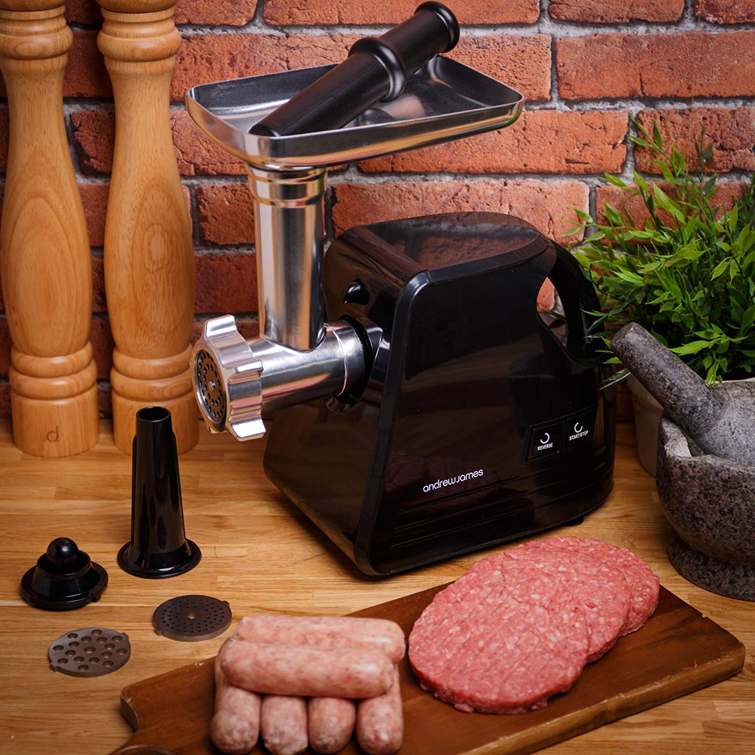 Andrew James Meat Mincer Grinder Sausage Maker Stuffer 3 Different