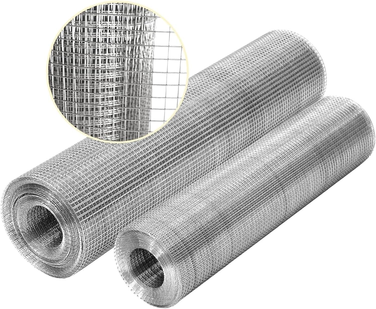 Grille Métallique Maille Toile INOX, Jardin d'oiseaux en Grillage Câblé, Trou de Maille 10mm Maille Décorative DIY Écran de Grillage d'acier Inoxydable (0.5x10M/1.6x32.8FT)
