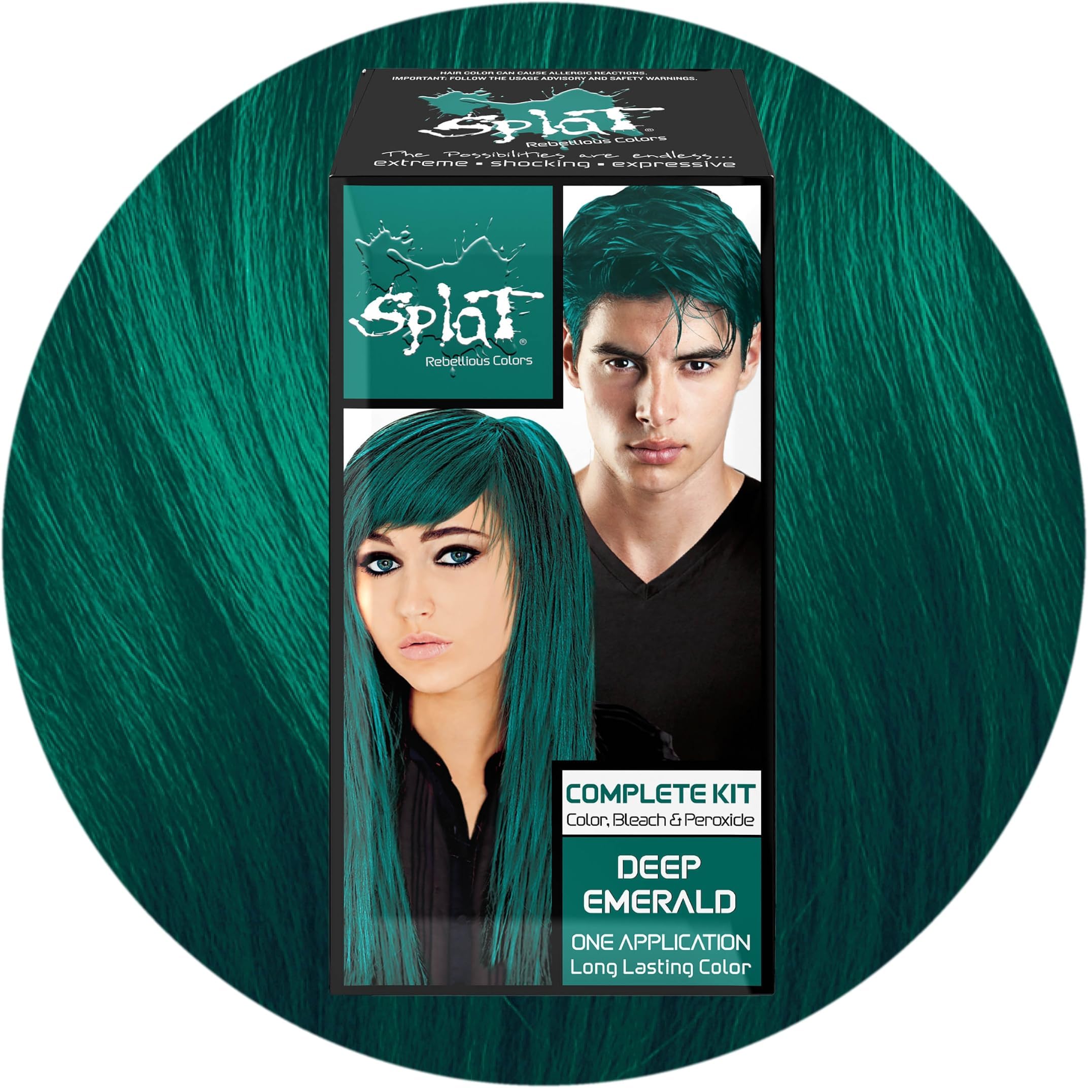 Deep Emerald Semi Permanent Hair Dye Kit with Bleach, 1 Application | With Green Hair Dye, Oxide & Bleach Powder, Vegan & Cruelty Free