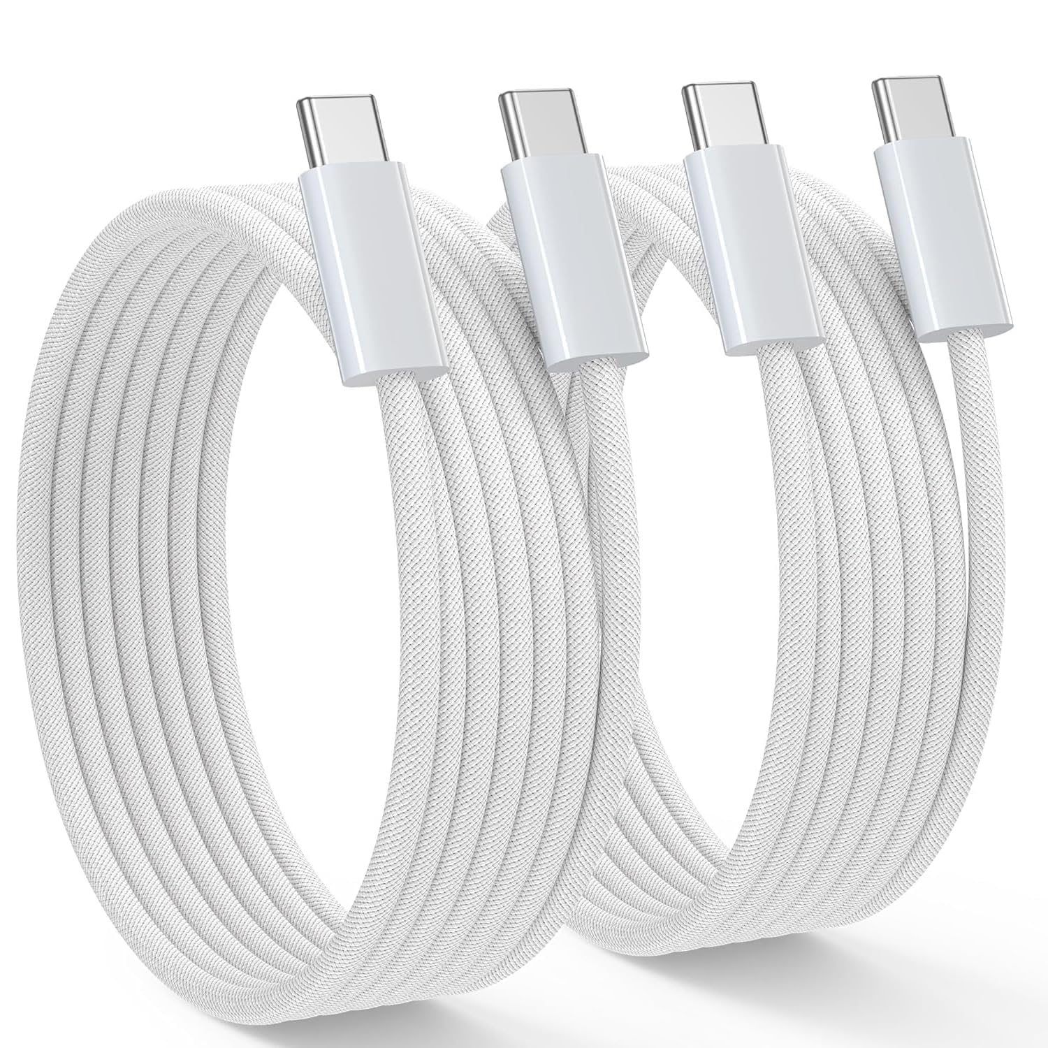 Cavo USB C corto 0.3M 2Pack 60W Cavo di ricarica USB-C PD 3.0 Cavo di ricarica rapida Type C per iPhone 15 16 17 Pro Max, Samsung Galaxy S24/S23, Pixel 7 iPad Pro MacBook Air