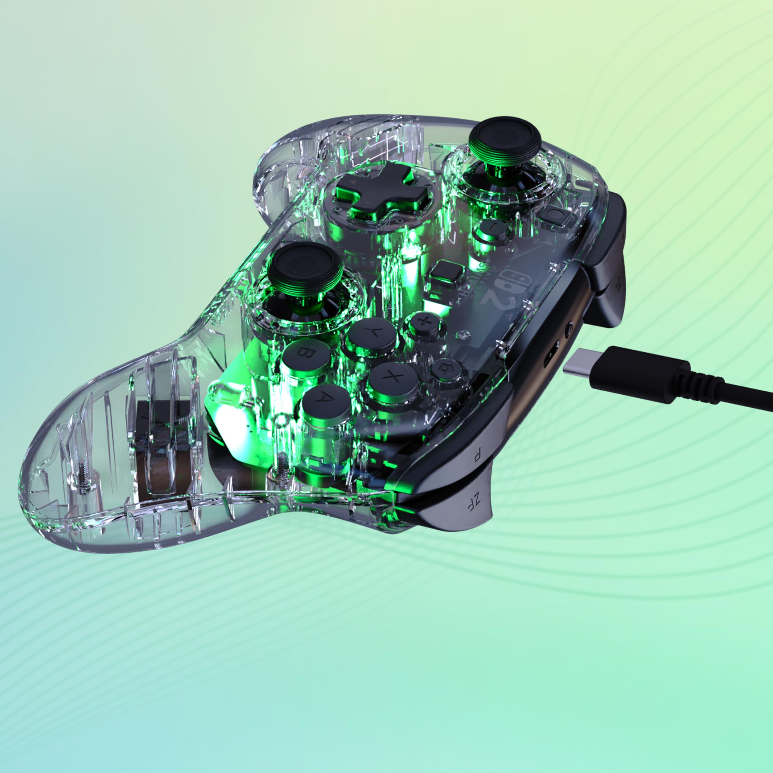 Turtle Beach Afterglow Chiaro Controller da gaming RGB wireless con licenza ufficiale per Nintendo Switch 2