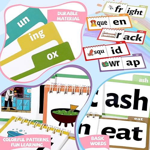 Miniatura 4 de gisgfim Libro de construcción familiar de 48 palabras, lectura y rima, libro de actividades, vocabulario ABC, tarjetas de vocabulario, vista de