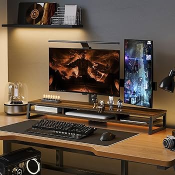 Amazon.co.jp: Fenge モニター台 卓上 デスクシェルフ モニター