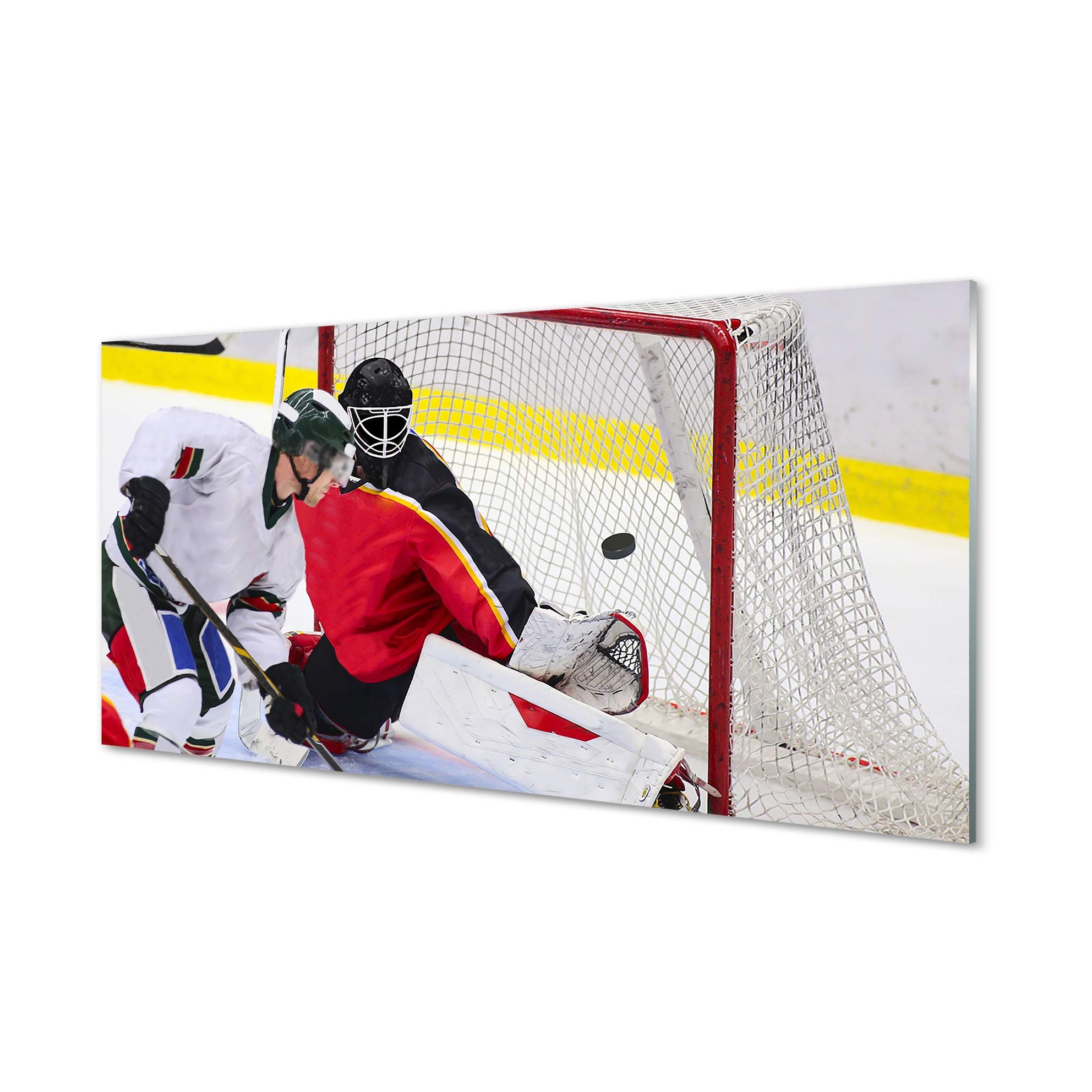 Tableau decoration murale de prestige hockey passerelle Tulup en verre