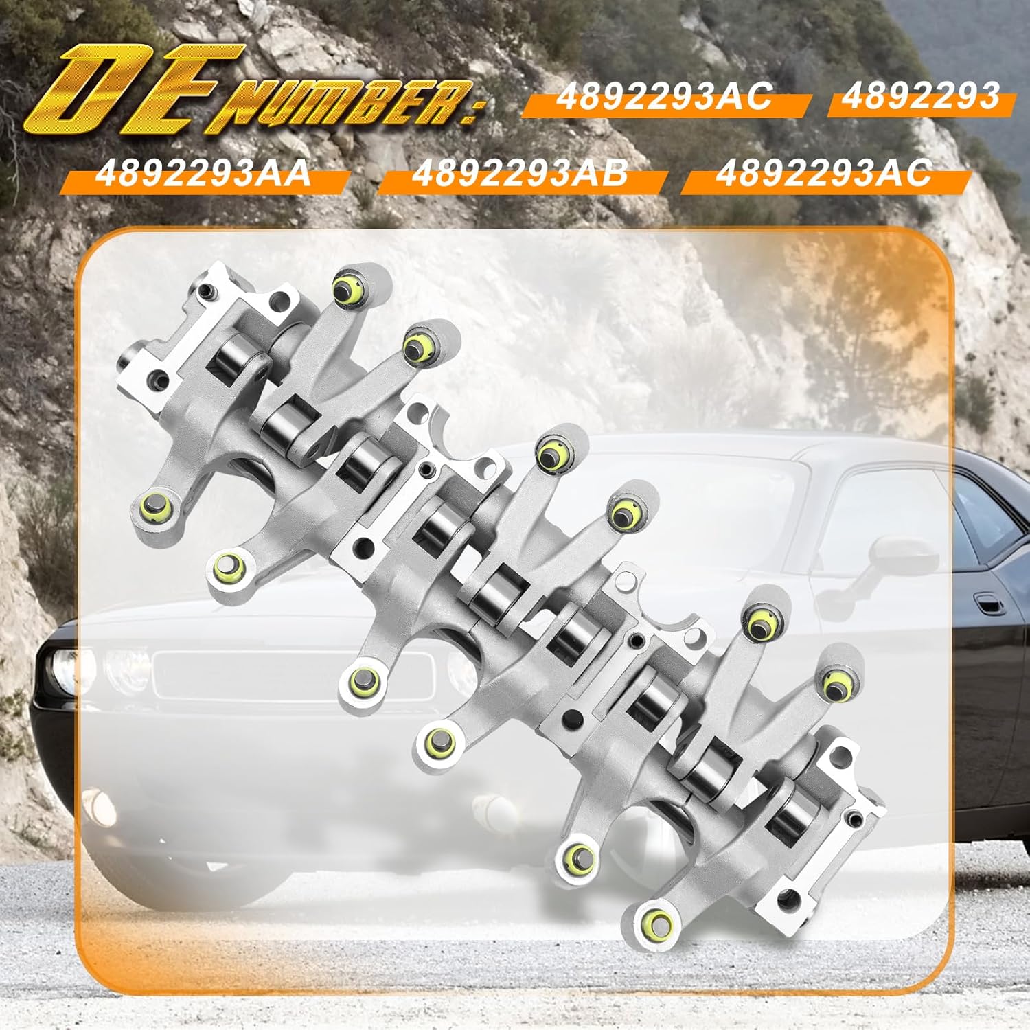 Rocker Arm Shaft Lifter Assembly Compatible with Chrysler 300 2005-2010, Pacifica 2004-2008 & Dodge Charger 2006-2010, Challenger 2009-2010, Journey 2009-2010, Magnum 2005-2008