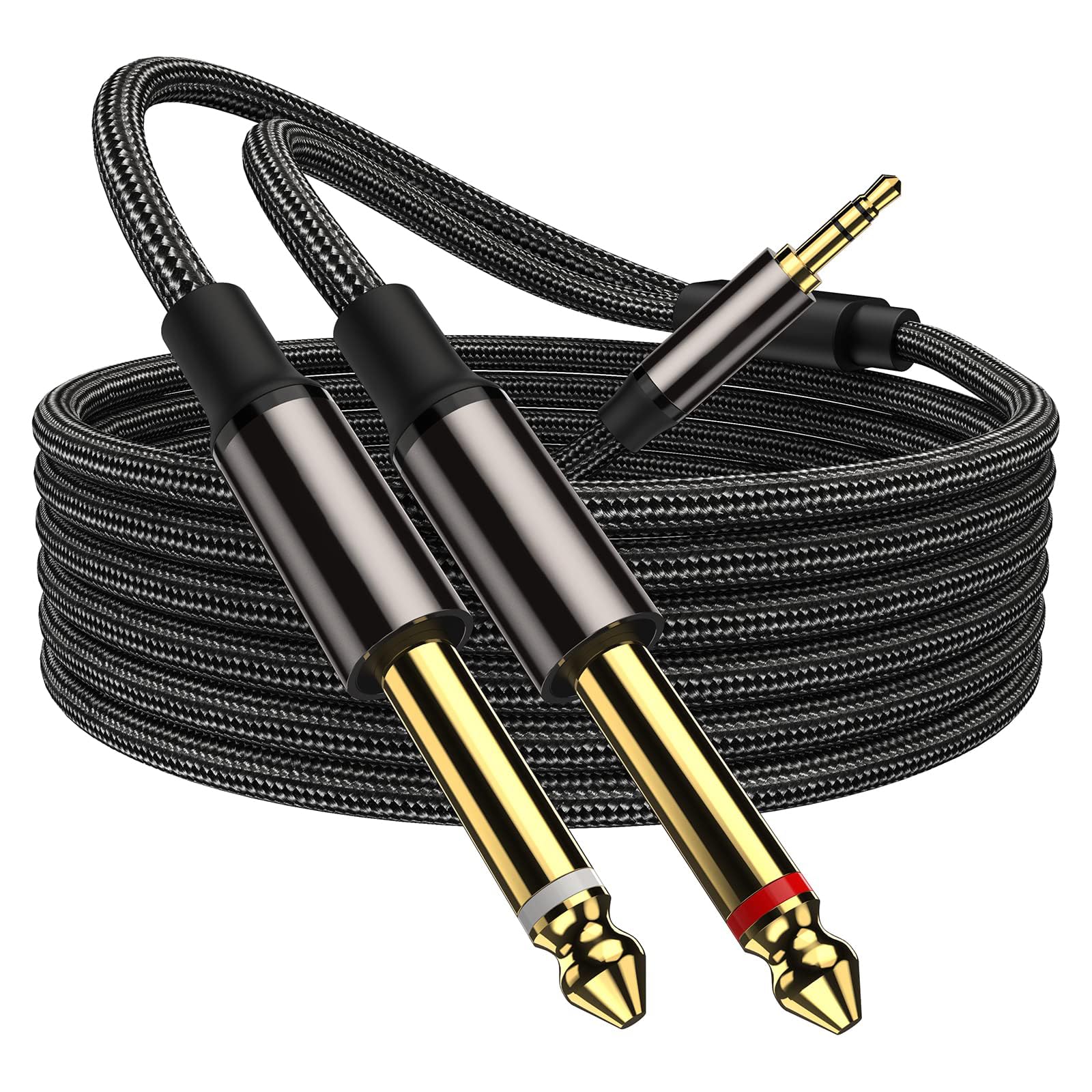 VIOY 6.35mm to 3.5mm Stereo Audio Cable 5M Speaker Cable for Computer, CD Players, Multimedia Speakers and Amplifiers