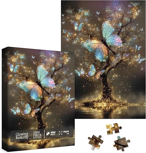 Miniatura 10 de Divertidos rompecabezas de gnomo de manzano para adultos, 1000 piezas, rompecabezas mágico colorido de flores de casa, rompecabezas enanos difíciles