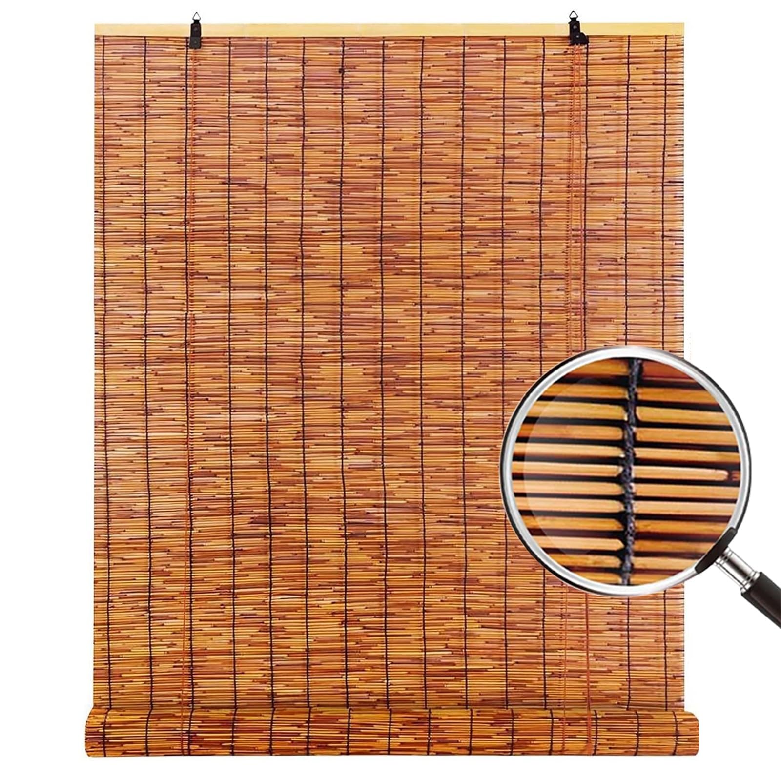 Rideau de paille vintage extérieur et intérieur pour fenêtre de véranda